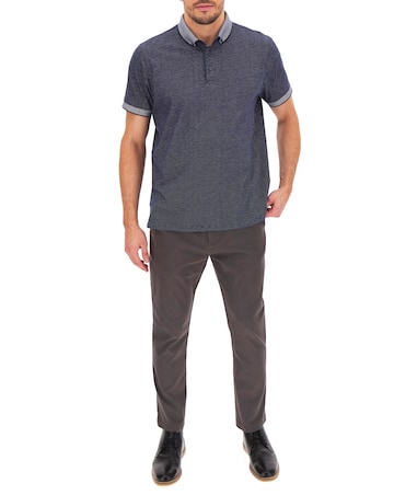 Charcoal Belted Chino Trouser 29in