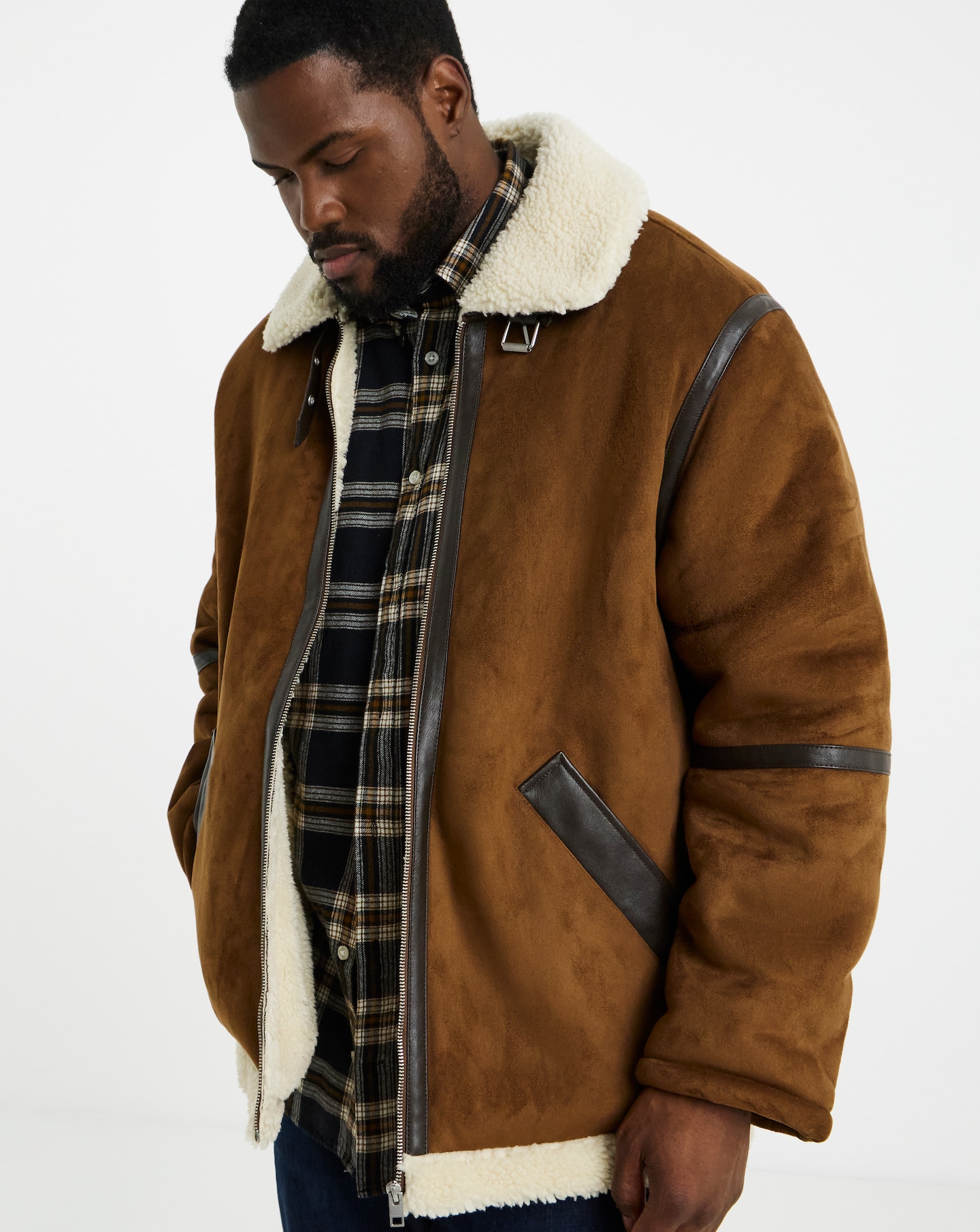 New In - Jack & Jones Cole Aviator Jacket - Brown