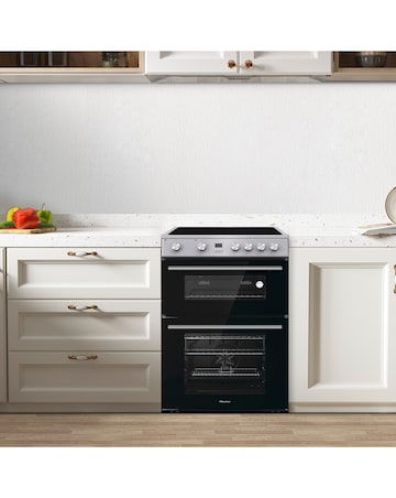 Hisense HDE3211BXUK 60cm Electric Cooker Ceramic Hob - Grey