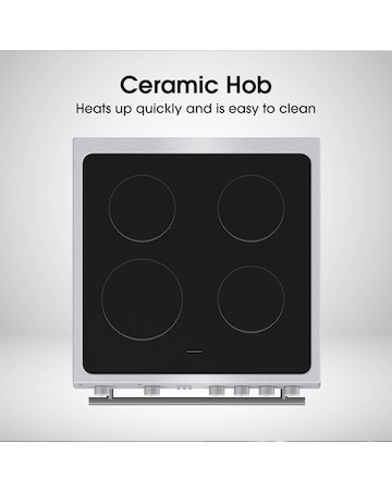 Hisense HDE3211BXUK 60cm Electric Cooker Ceramic Hob - Grey
