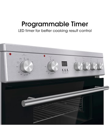 Hisense HDE3211BXUK 60cm Electric Cooker Ceramic Hob - Grey