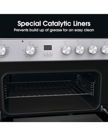 Hisense HDE3211BXUK 60cm Electric Cooker Ceramic Hob - Grey