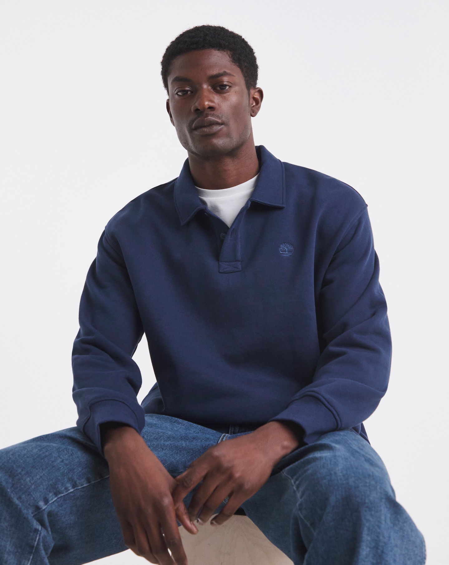 Timberland Polo Style Sweatshirt - Navy