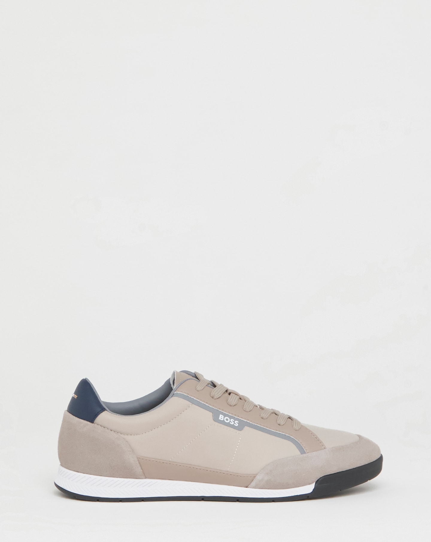 BOSS Nitan Suede Detail Trainer - Beige