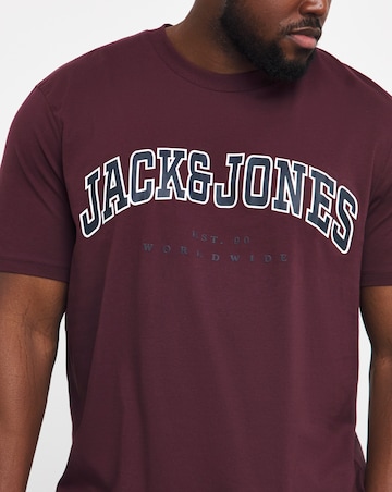 Jack & Jones Jjecaleb Varsity Short Sleeve Tee in Brown | MYER
