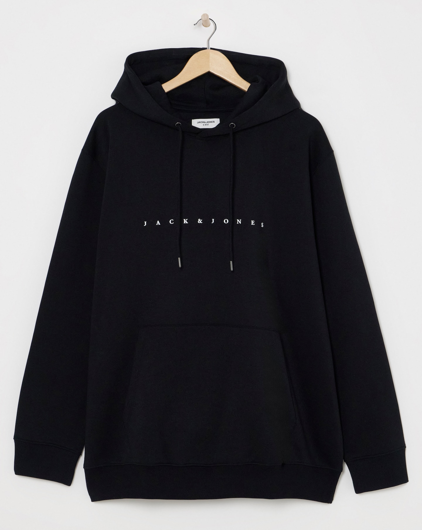 Jack & Jones Star Logo Hoodie - Black