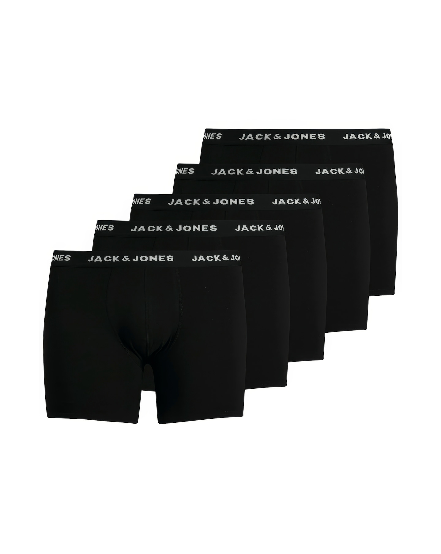 Jack & Jones Huey Boxers 5 Pack - Black