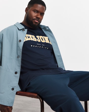 Jack & Jones Caleb Varsity T-Shirt - Navy Blazer