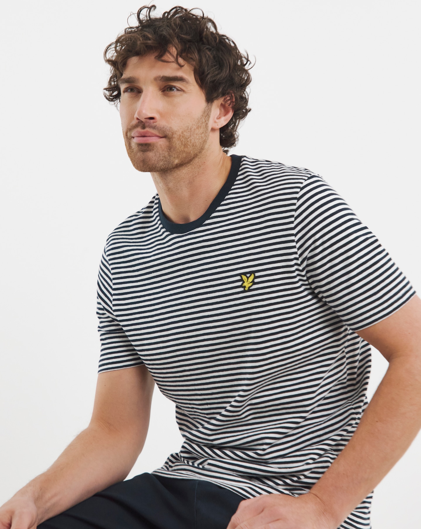 Lyle & Scott Linen Blend Stripe T-Shirt