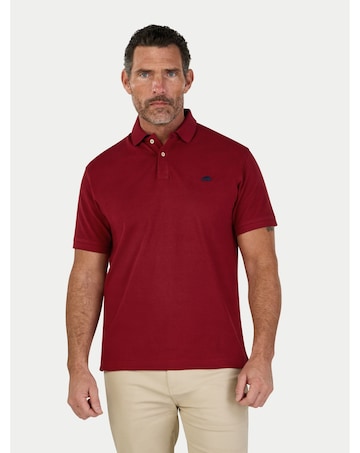 Raging Bull 3 Pack Organic Polo Claret/White/Denim