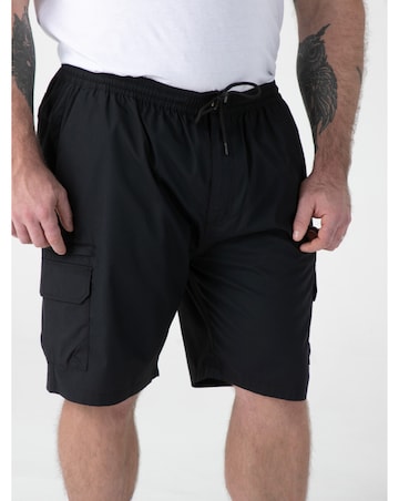 THOMAS-D555 Full Elastic Waist Stretch Shorts With Leg And Back Zipper Pocket