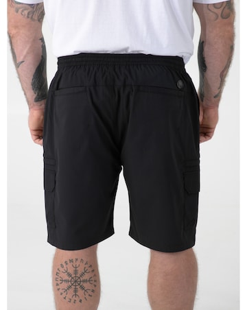 THOMAS-D555 Full Elastic Waist Stretch Shorts With Leg And Back Zipper Pocket