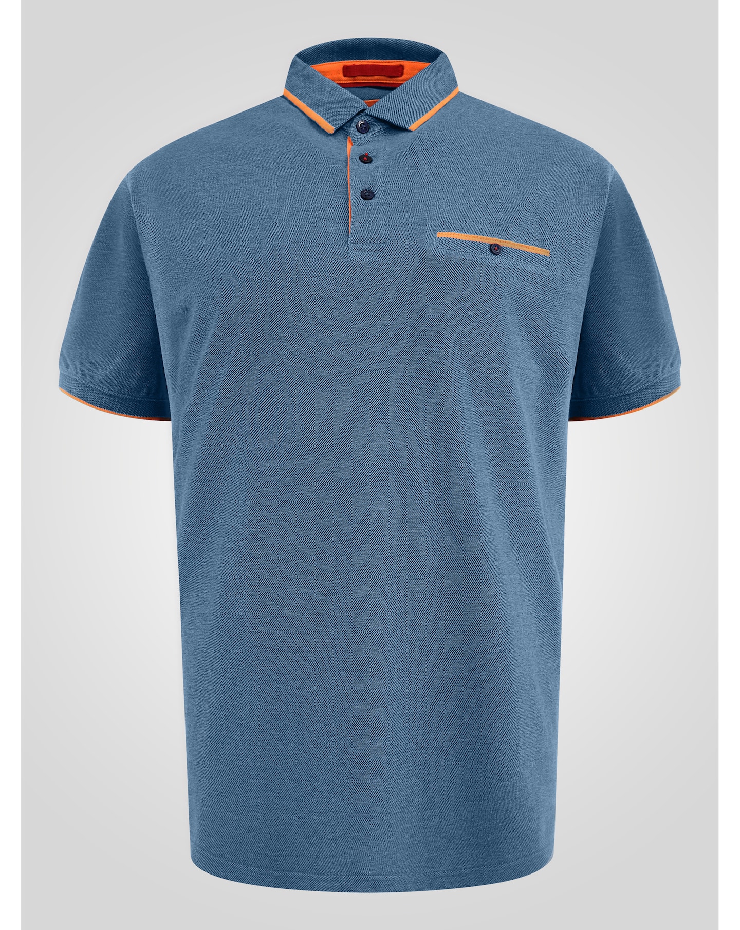 New In - D555 Harvey Teal Jacquard Collar Polo