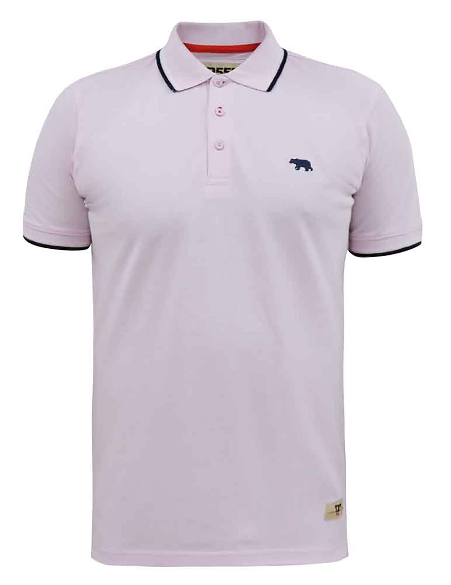 New In - D555 Hamford 2 Pique Polo Col Tipping