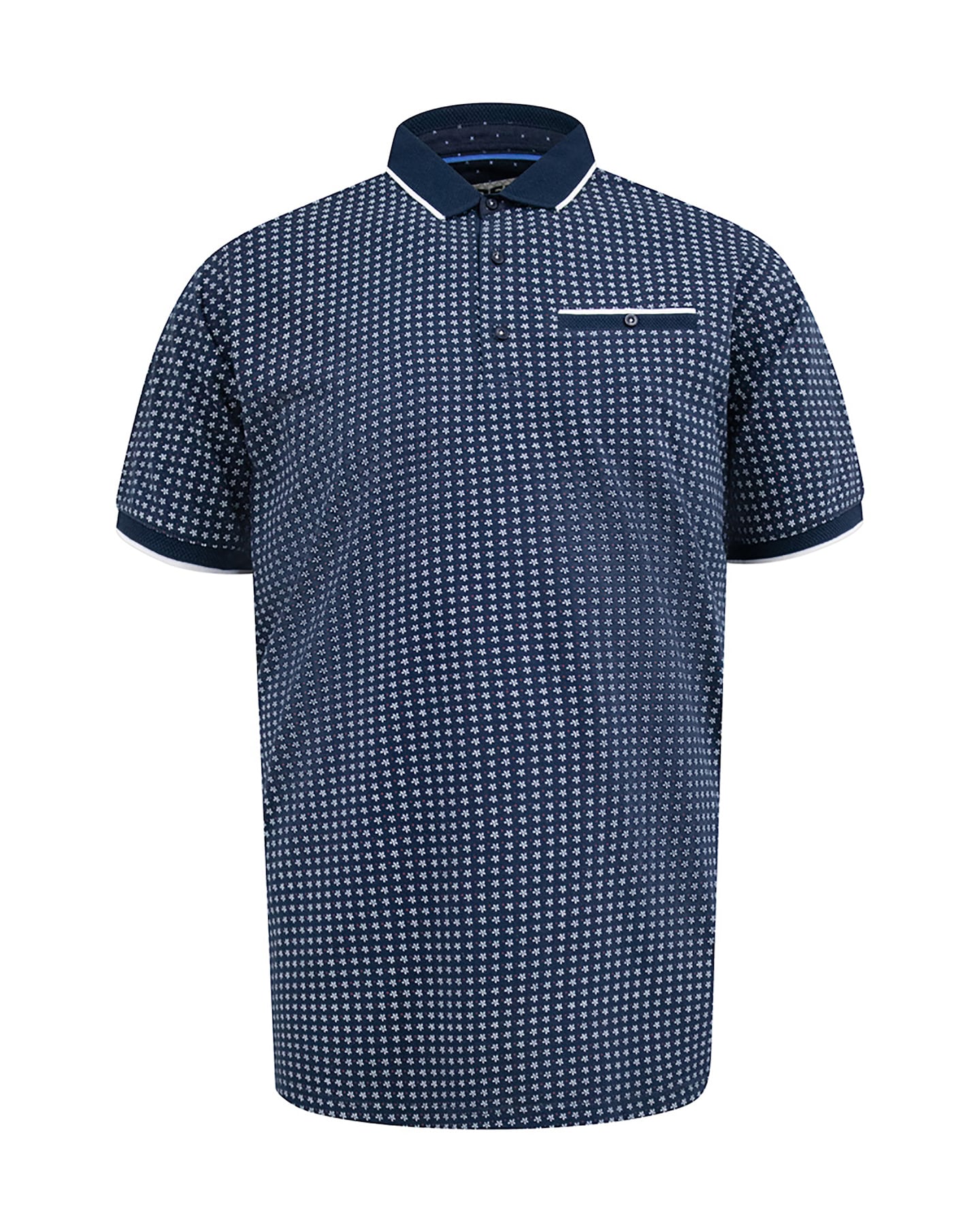 New In - D555 Coventry Ao Print Polo Jacquard