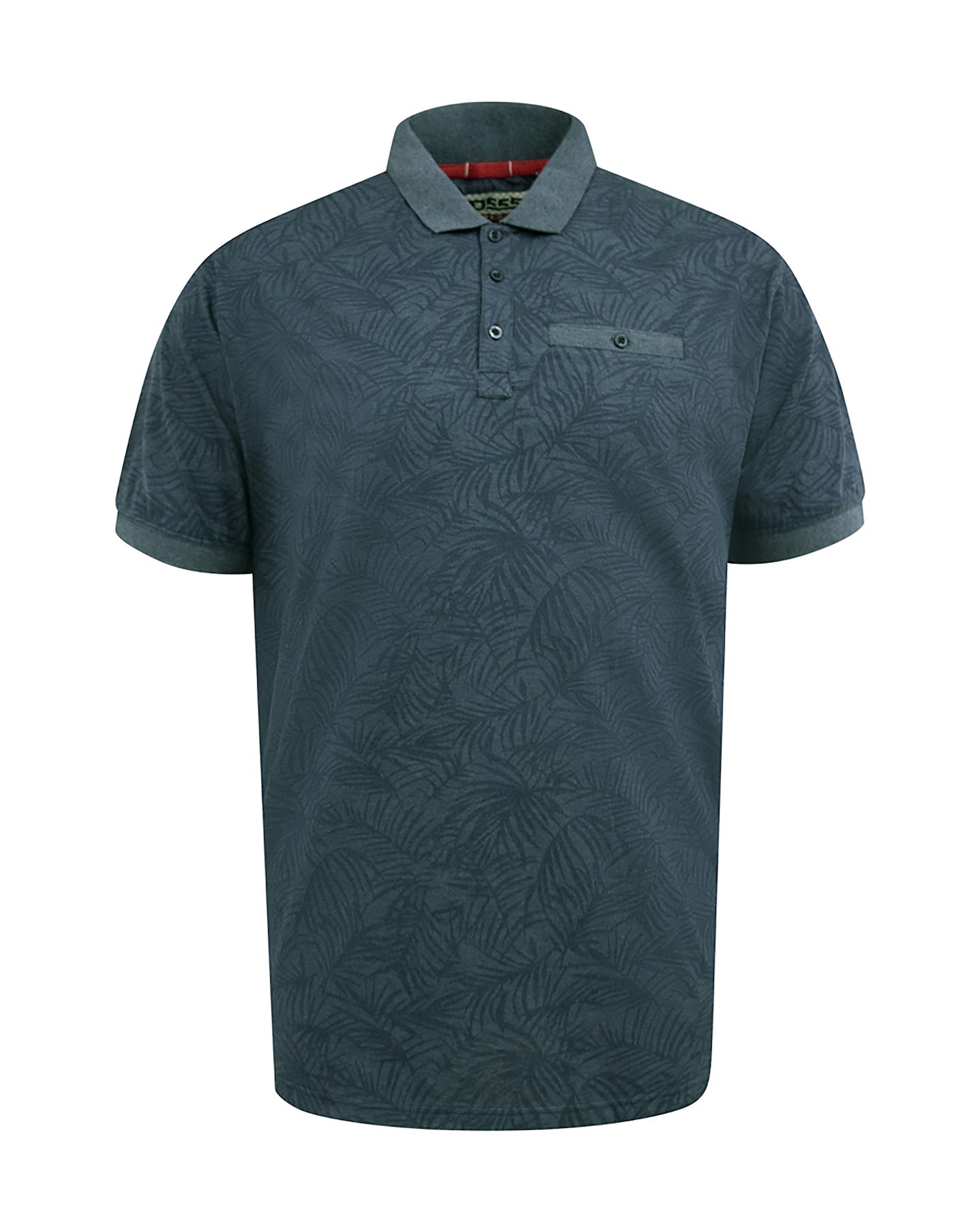 New In - D555 Uttoxeter -Aop Leaf Print S/S Polo
