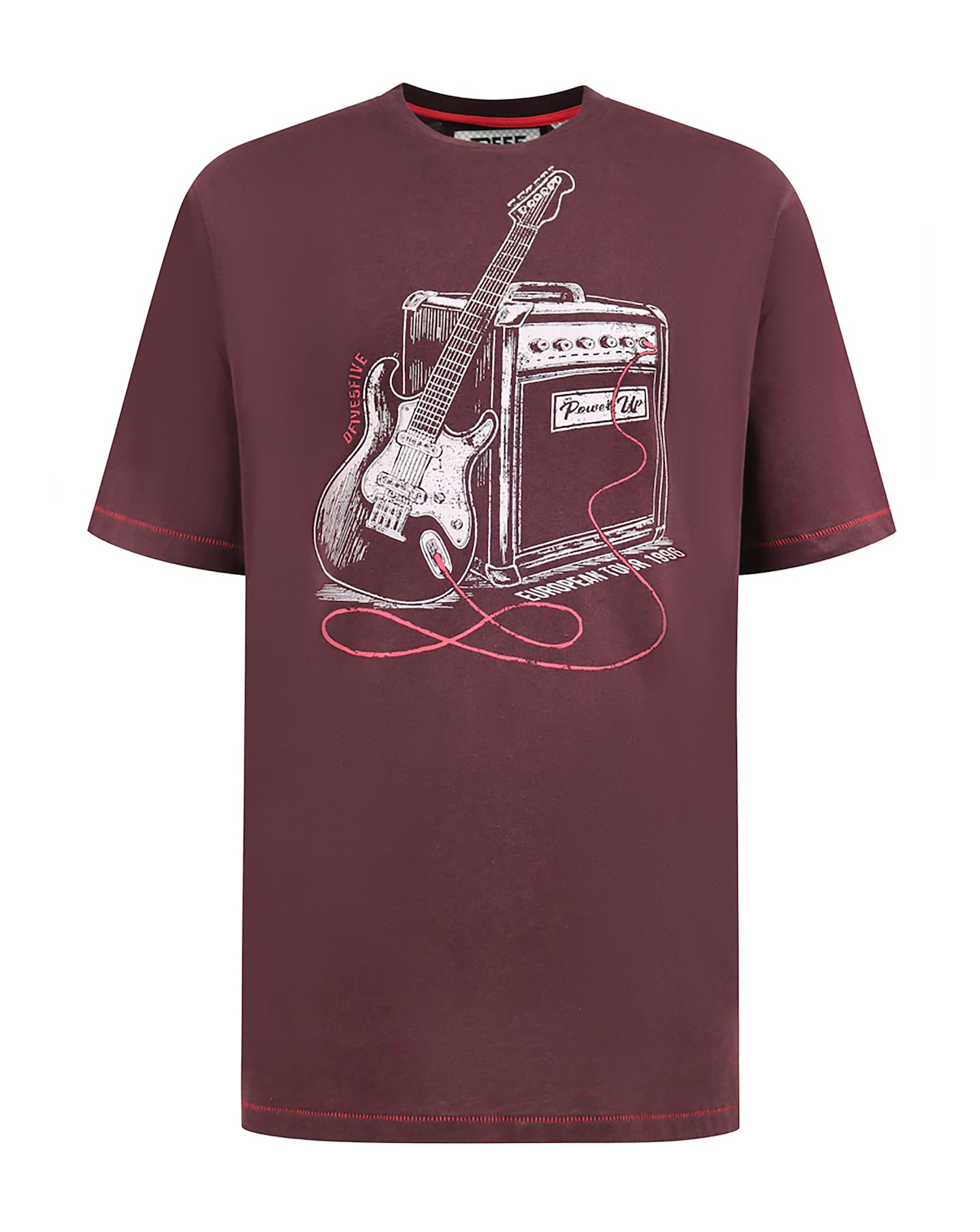 New In - D555 Barnsley Guitar Amp Print T-Shirt