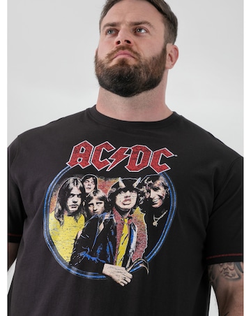 D555 Big And Tall Hugh Official Acdc Highway To Hell Printed -Shirt - Black