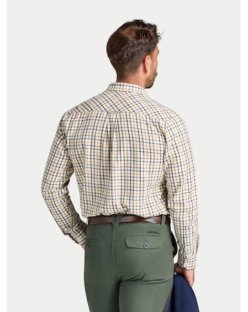 Raging Bull L/S Country Check Brushed Cotton Twill Shirt Mustard
