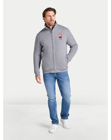Raging Bull Zip Through Bully Sweat Grey Marl