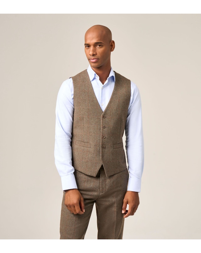 New In - Skopes Cupar Sage Check Waistcoat