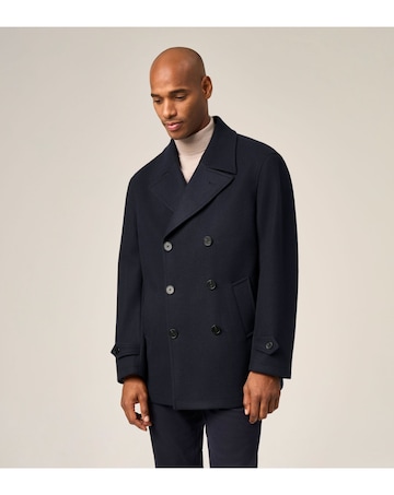 Skopes Reeves Navy Double Breasted Peacoat
