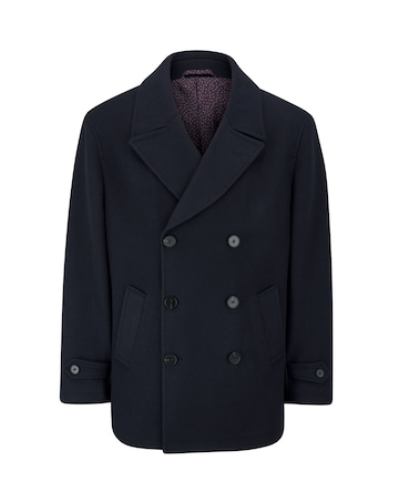 Skopes Reeves Navy Double Breasted Peacoat