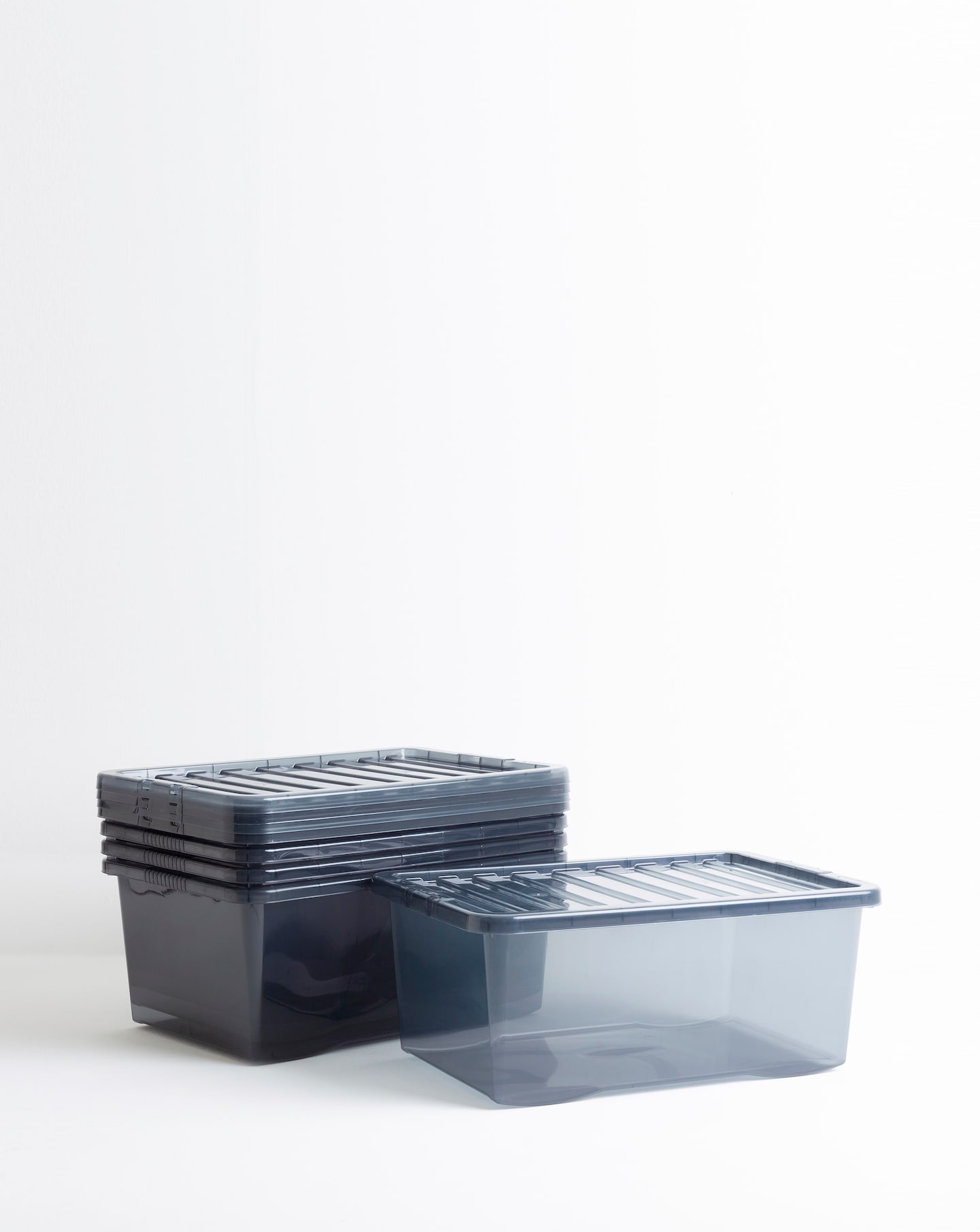 New In - Wham Crystal 45L Grey Box And Lid 5pk