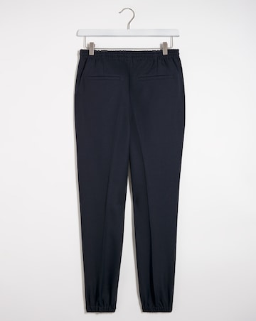 Navy Elasticated Cuffed Jogger Trousers