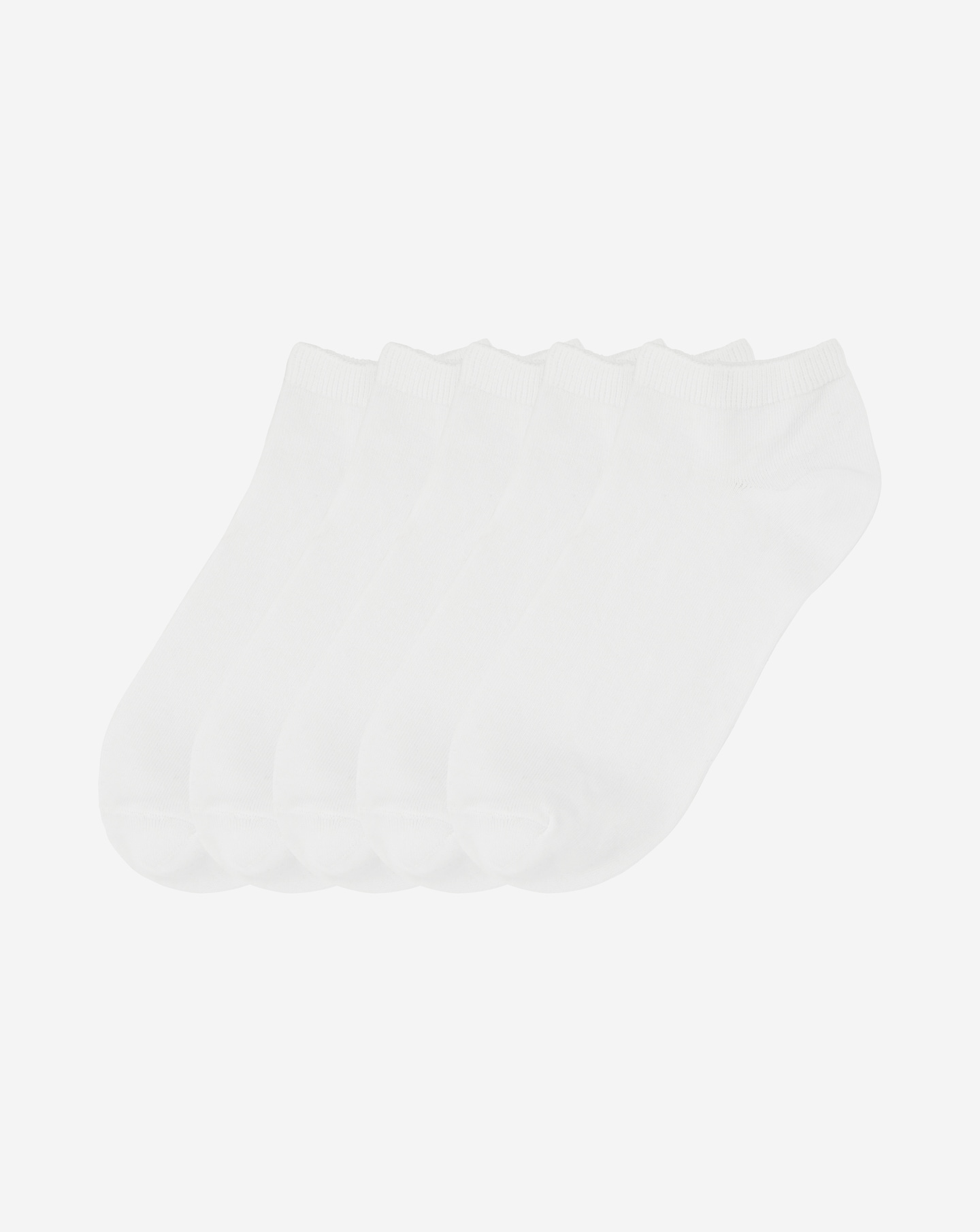 5 Pack Value White Trainer Socks