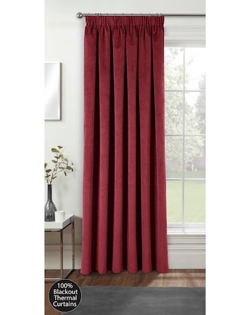 Oxford Thermal Velvet Pencil Pleat Door Curtain