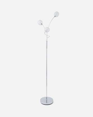3 Light Acrylic Chrome Floor Lamp