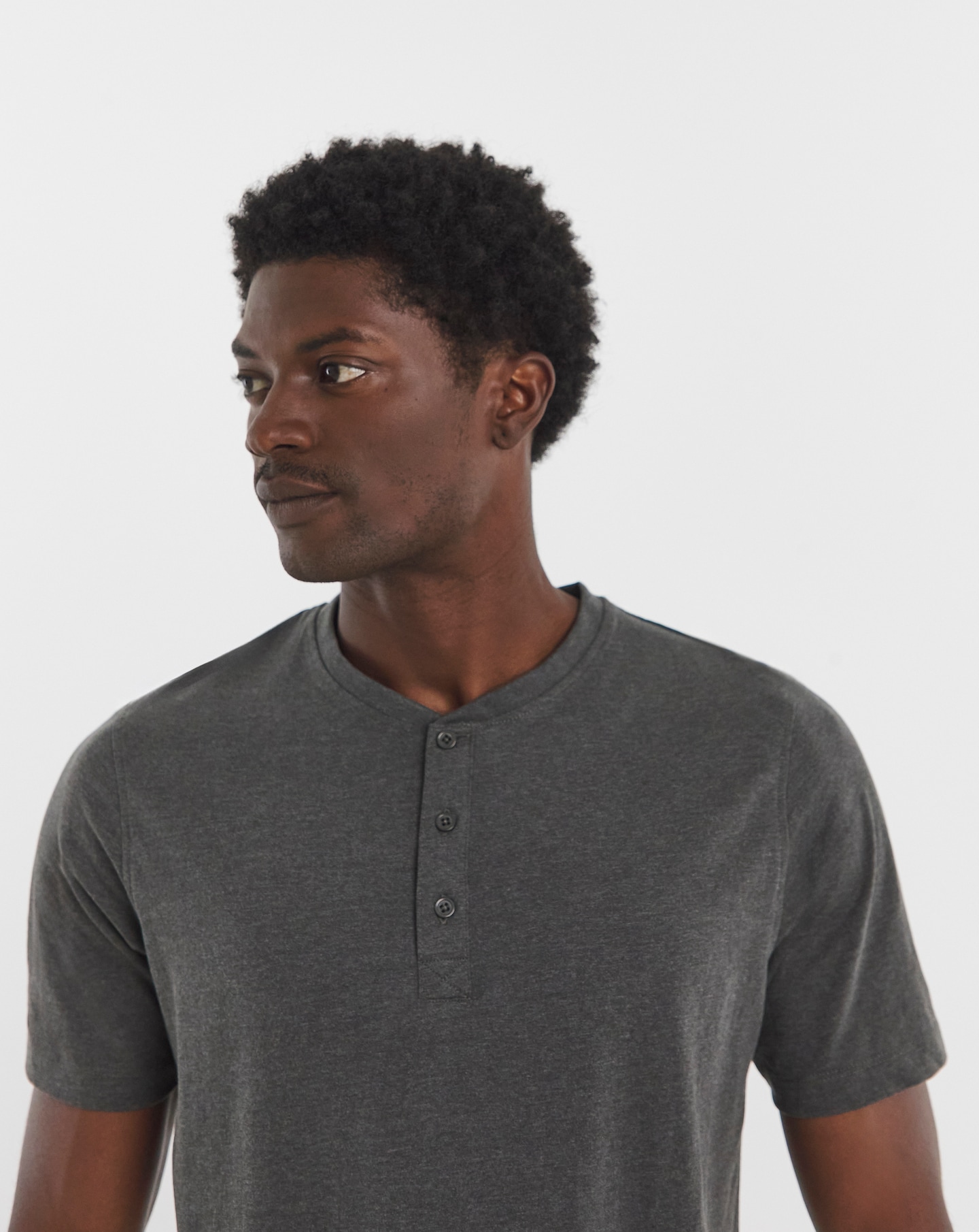 Short Sleeve Grandad T-Shirt Long