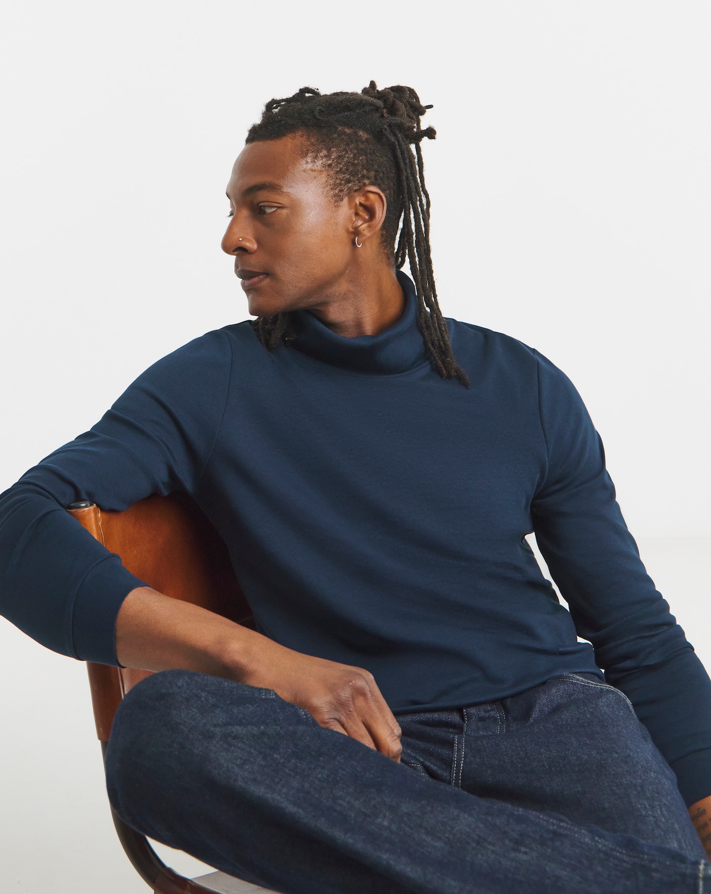 Long Sleeve Jersey Roll Neck