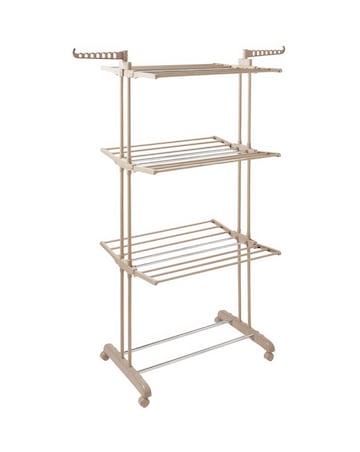 Tower 3 Tier Garment Rack Latte