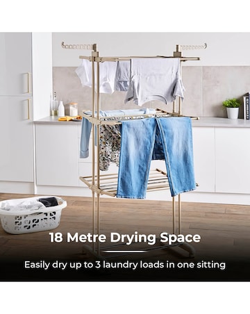 Tower 3 Tier Garment Rack Latte