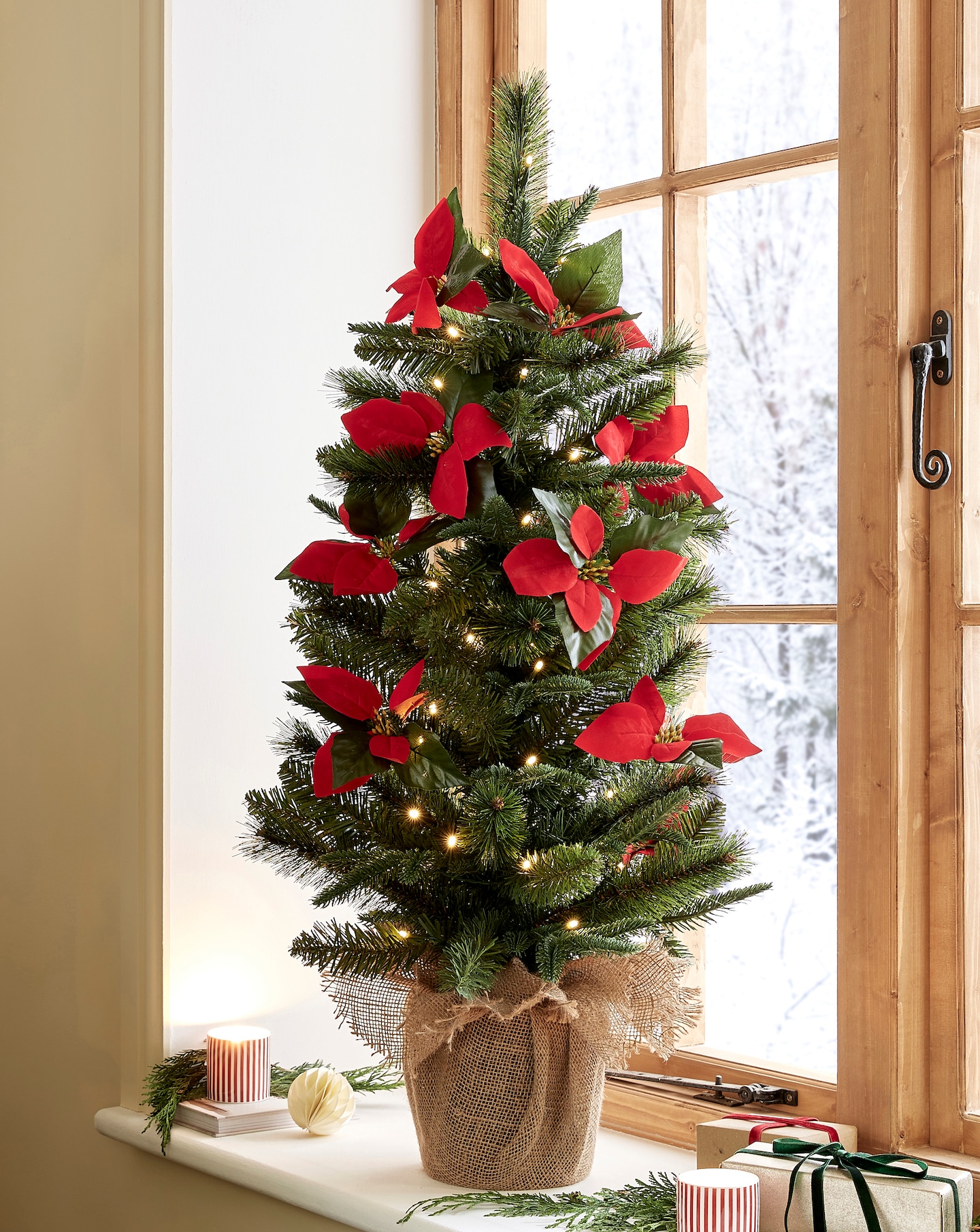 Christmas Poinsettia 3FT Tree