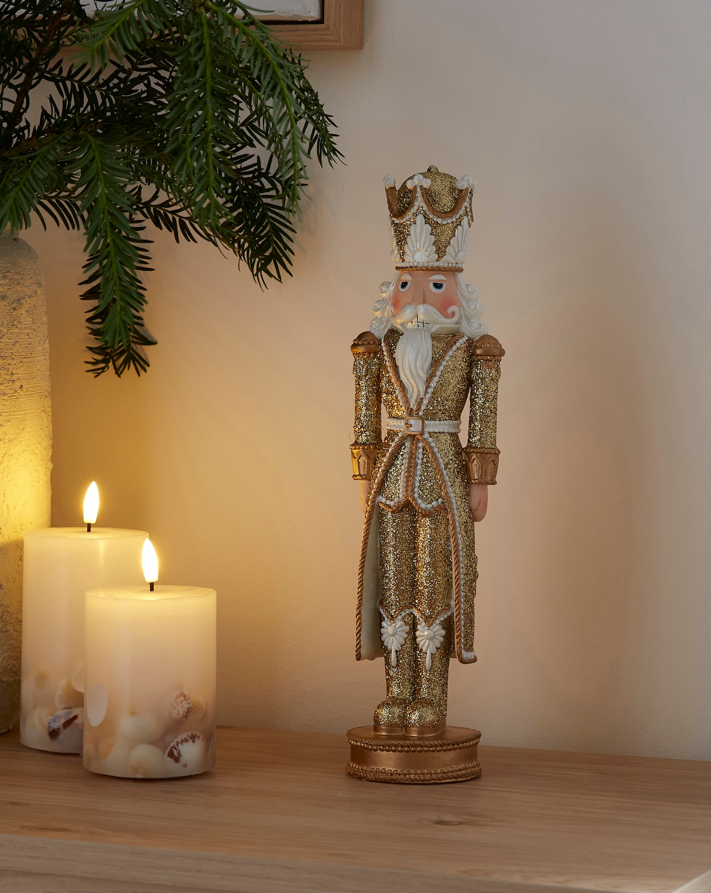 Gold Glitter 35cm Nutcracker