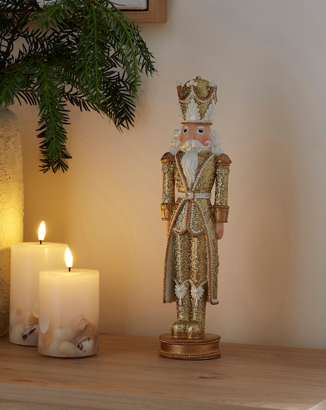 Gold Glitter 35cm Nutcracker