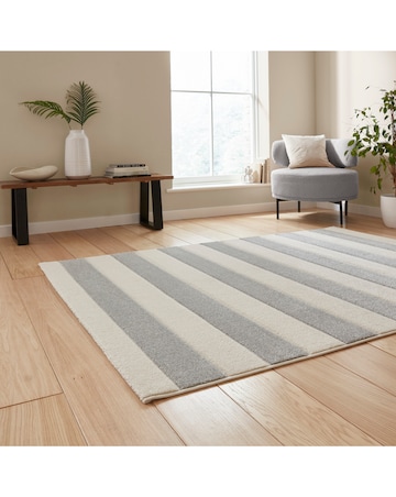 Catherine Lansfield Cove Stripe Modern Carved Rug