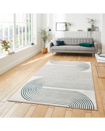 Think Rugs Apollo Modern Linear Rug - Swirl