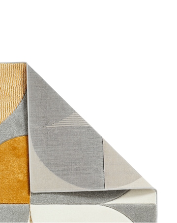 Think Rugs Matrix Modern Geometric Rug - Curves