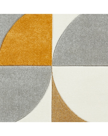 Think Rugs Matrix Modern Geometric Rug - Curves