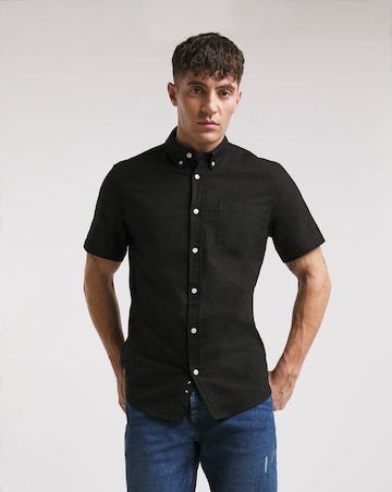 Short Stretch Sleeve Oxford Shirt Long