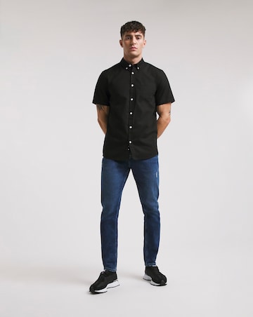 Short Stretch Sleeve Oxford Shirt Long