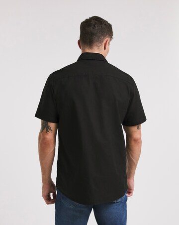 Short Stretch Sleeve Oxford Shirt Long