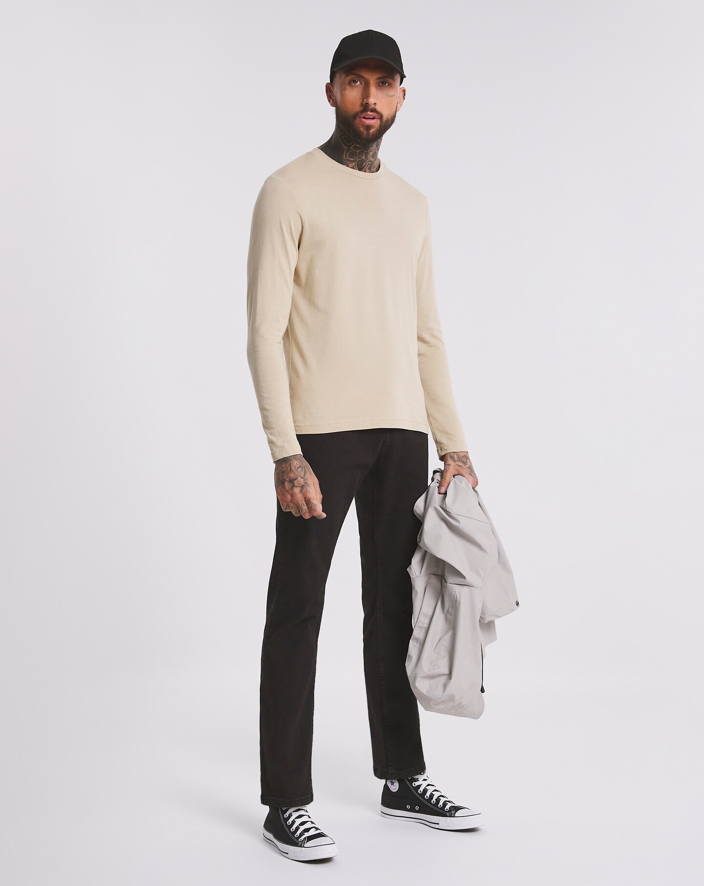 Black Straight Fit Stretch Jeans | Jacamo