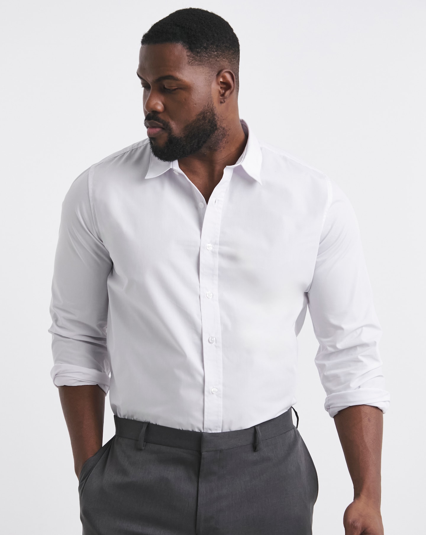 White Long Sleeve Formal Shirt