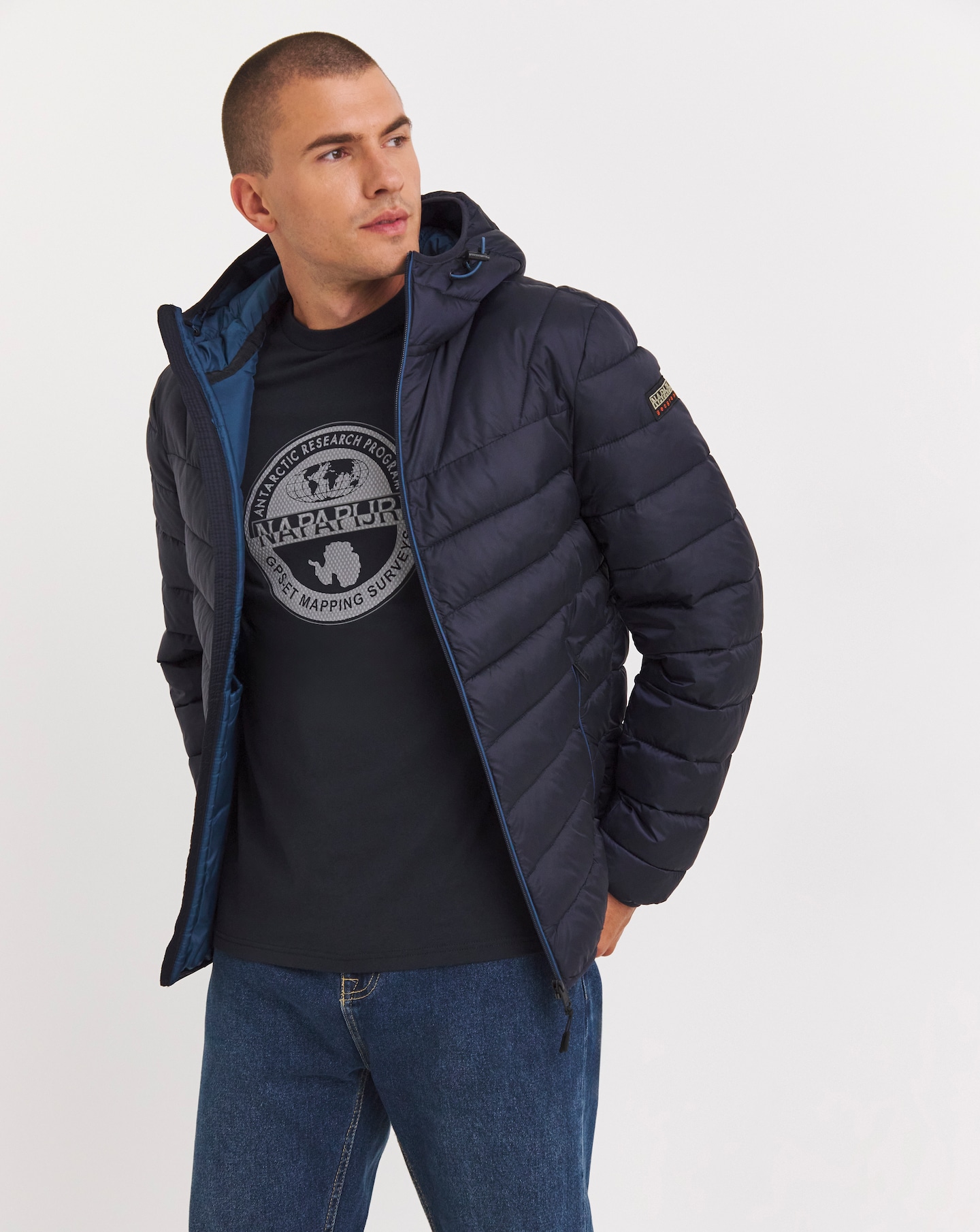Napapijri Aerons Hooded Coat - Navy