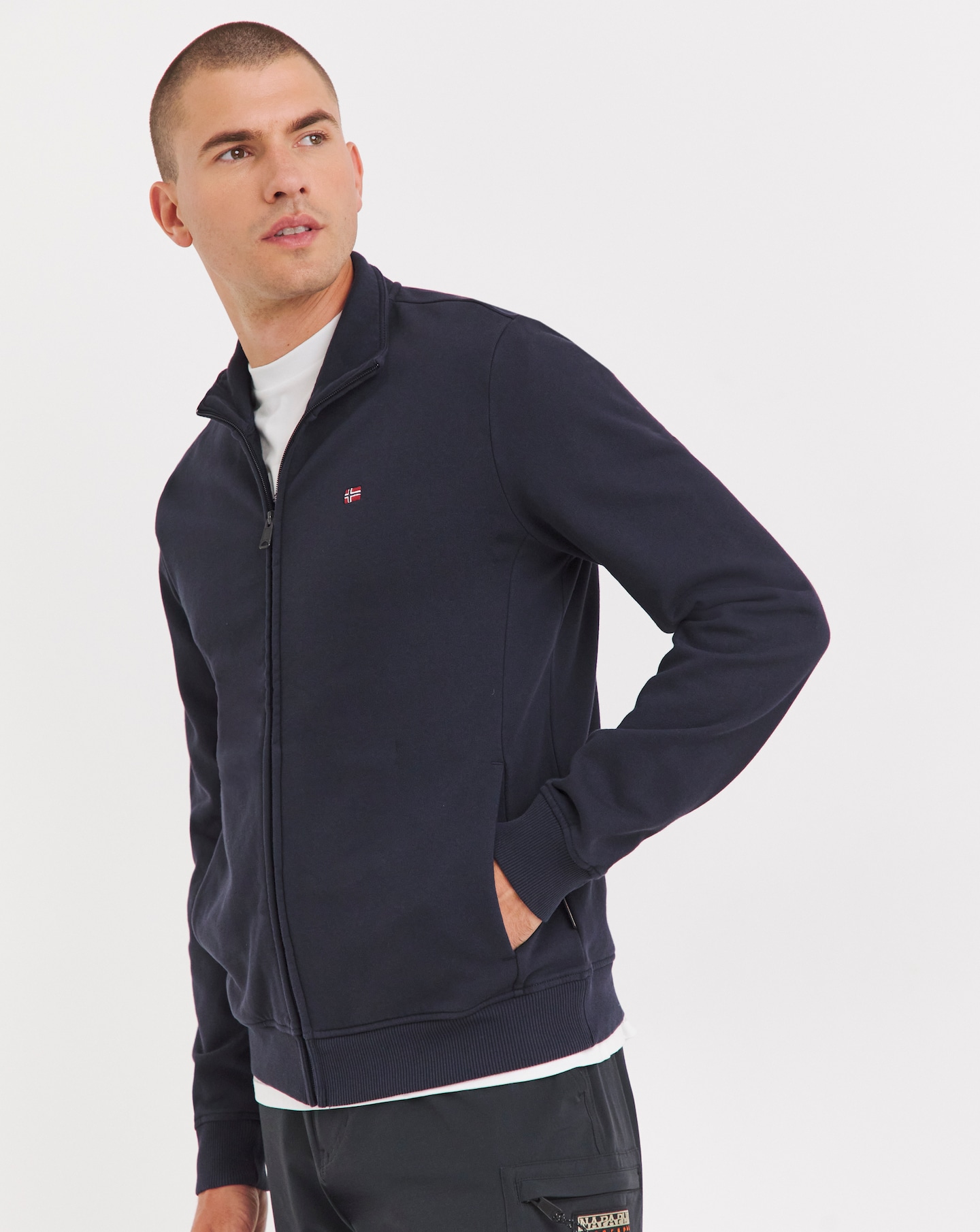 Napapijri Full Zip Sweatshirt - Navy